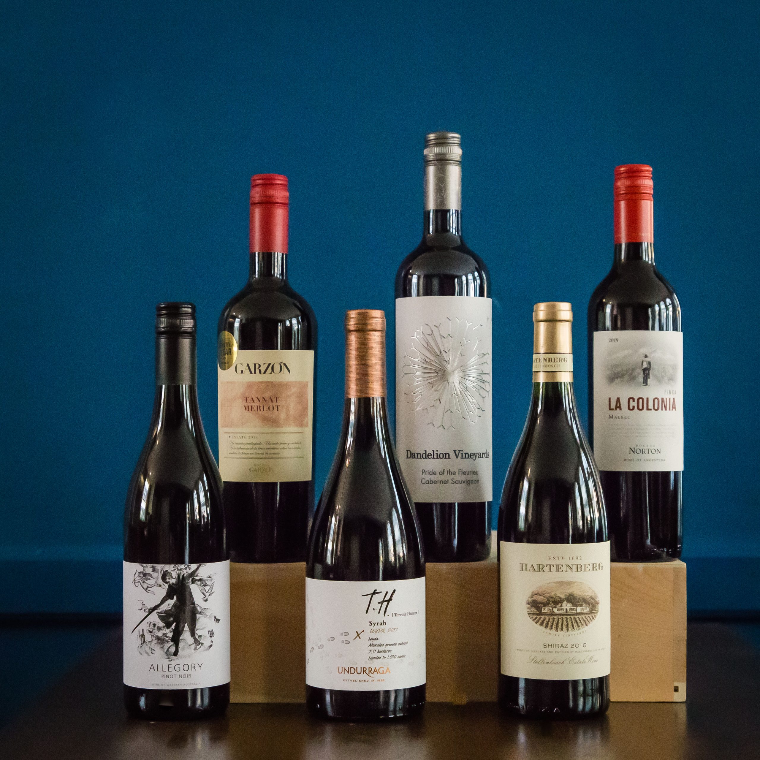 case of red wine