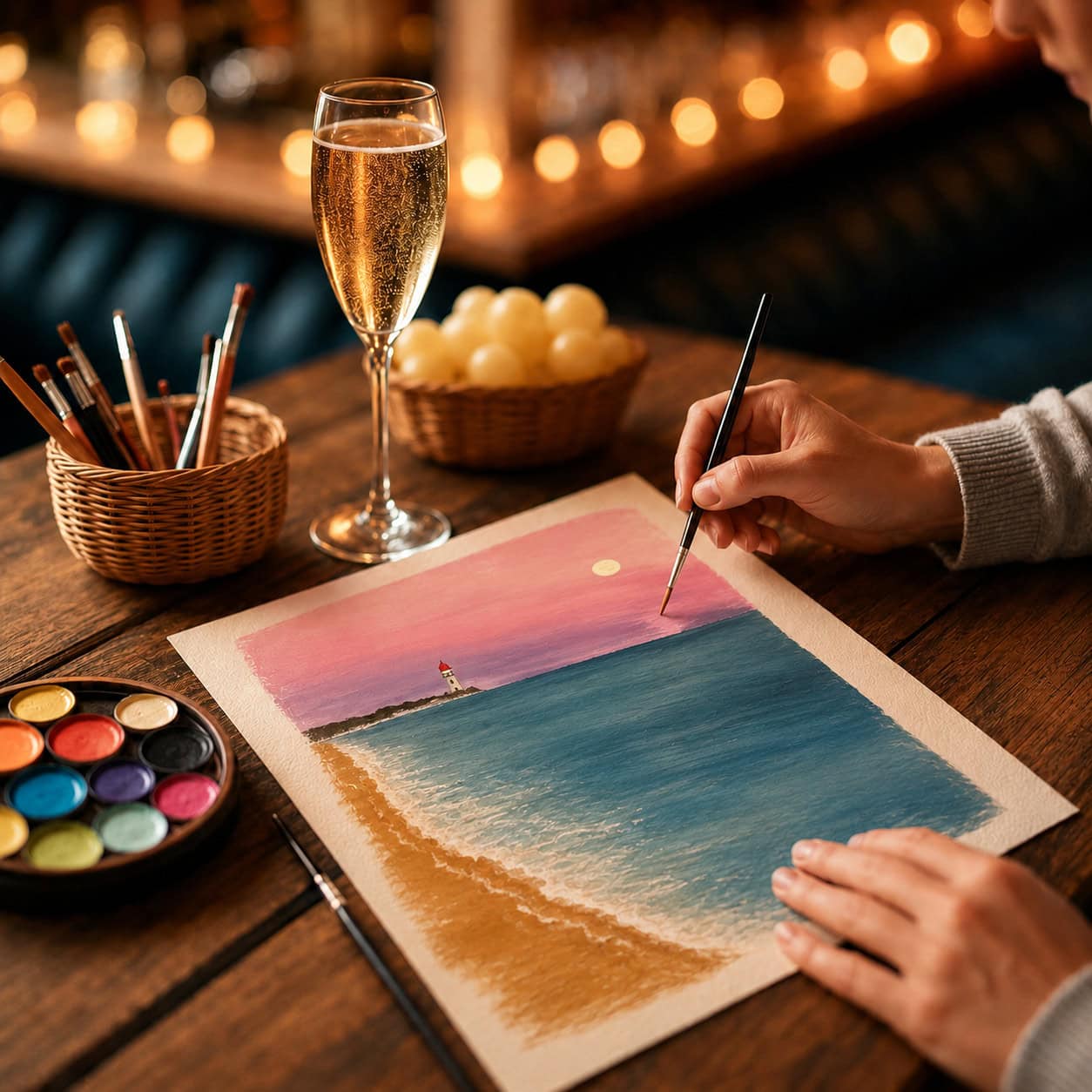 Corks & Canvases at Knowle